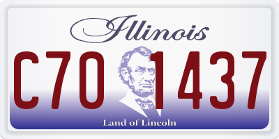 IL license plate C701437