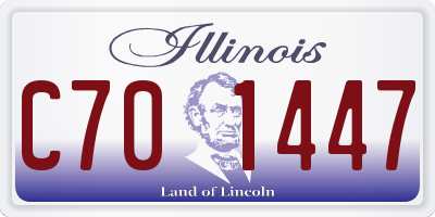 IL license plate C701447