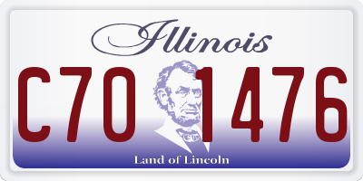 IL license plate C701476