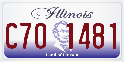 IL license plate C701481