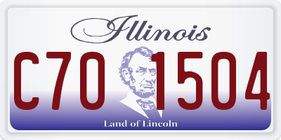 IL license plate C701504