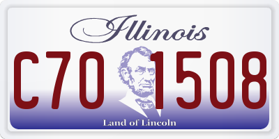 IL license plate C701508