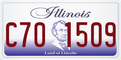 IL license plate C701509