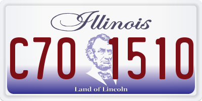 IL license plate C701510