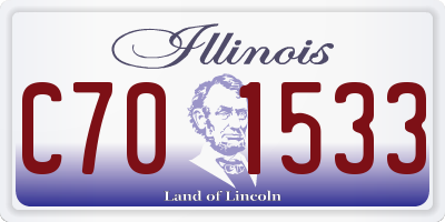 IL license plate C701533