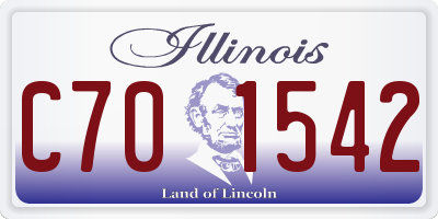 IL license plate C701542