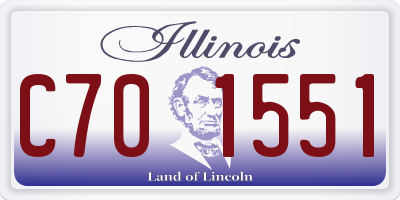 IL license plate C701551