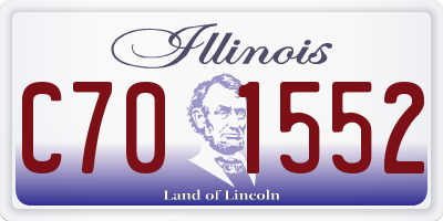 IL license plate C701552