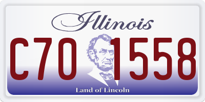 IL license plate C701558