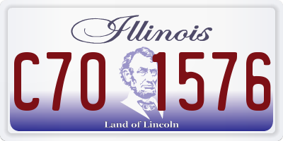 IL license plate C701576