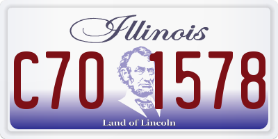 IL license plate C701578
