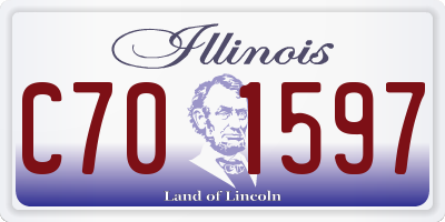 IL license plate C701597