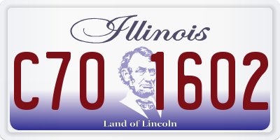 IL license plate C701602