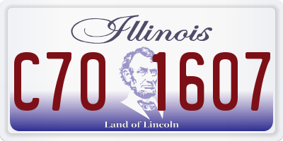 IL license plate C701607
