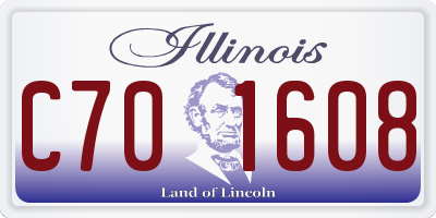 IL license plate C701608