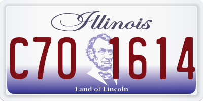 IL license plate C701614