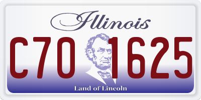 IL license plate C701625