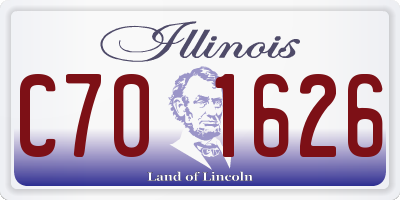 IL license plate C701626