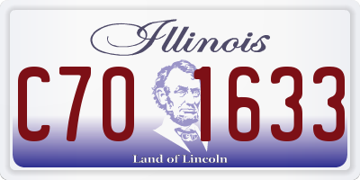 IL license plate C701633