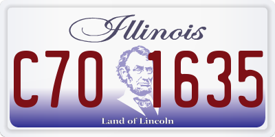 IL license plate C701635