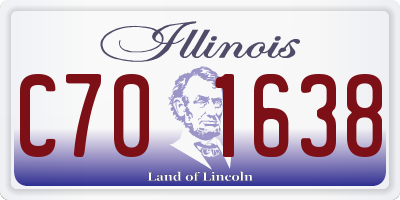 IL license plate C701638