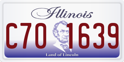IL license plate C701639