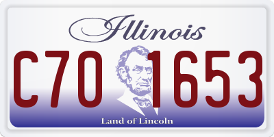 IL license plate C701653