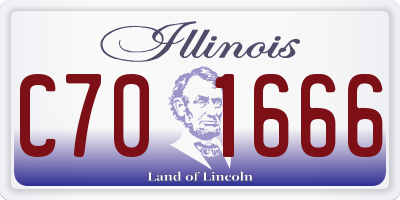 IL license plate C701666