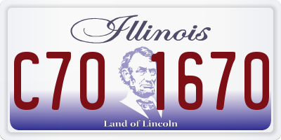 IL license plate C701670