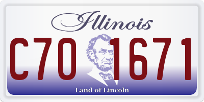 IL license plate C701671
