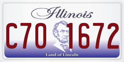 IL license plate C701672