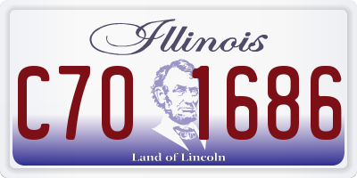IL license plate C701686
