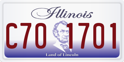 IL license plate C701701