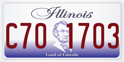 IL license plate C701703