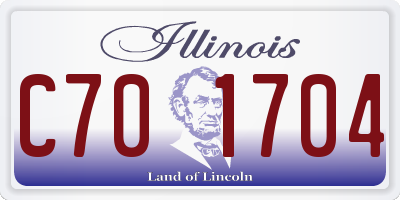 IL license plate C701704