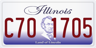 IL license plate C701705