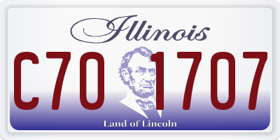IL license plate C701707