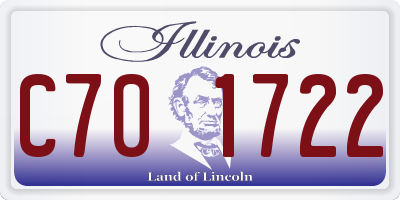IL license plate C701722