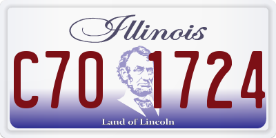 IL license plate C701724