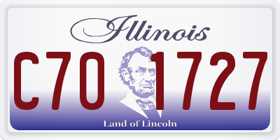 IL license plate C701727
