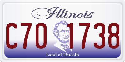 IL license plate C701738