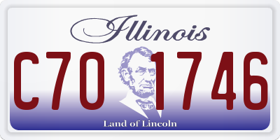 IL license plate C701746