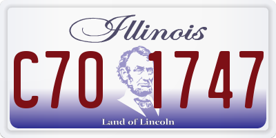 IL license plate C701747
