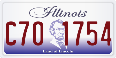 IL license plate C701754