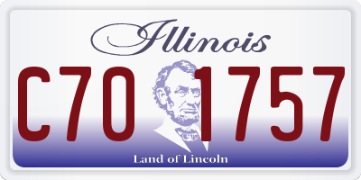 IL license plate C701757