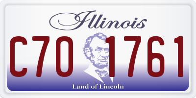 IL license plate C701761