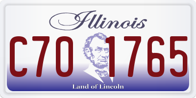 IL license plate C701765