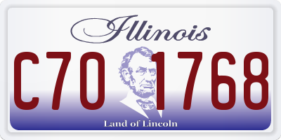 IL license plate C701768