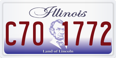 IL license plate C701772