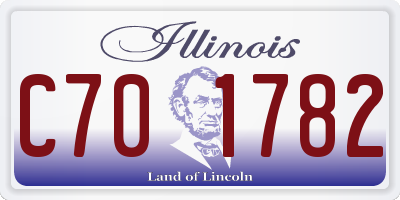 IL license plate C701782